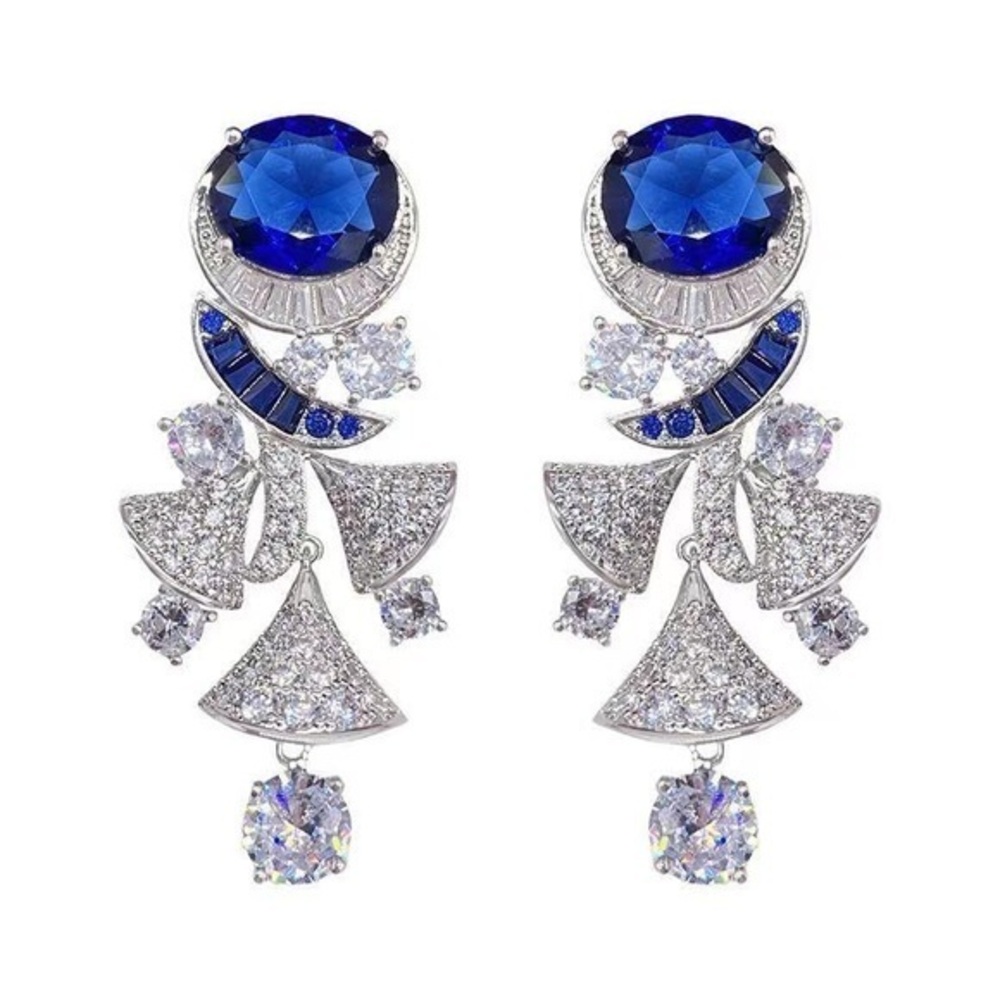 COPY - - - - - - 18K GP  Stimulated Diamond Earrings
